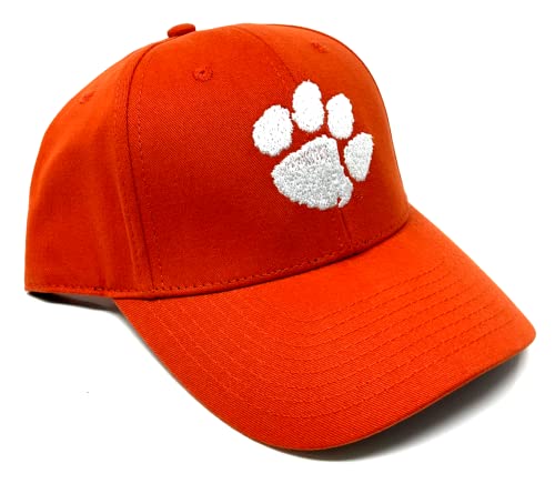 Clemson Tigers Orange MVP Curved Bill Adjustable Hat w/White Paw Logo