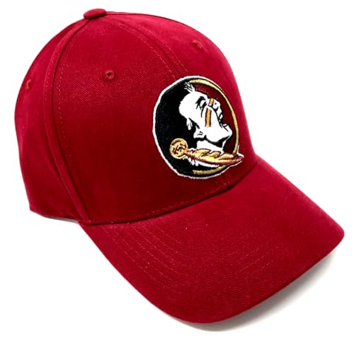 National Cap Florida State MVP Mascot Logo Garnet Curved Bill Adjustable Hat