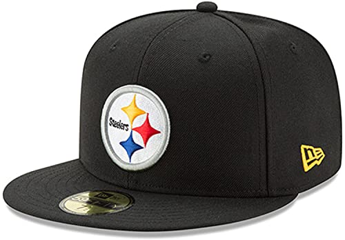 New Era NFL 59FIFTY Team Color Authentic Collection Fitted On Field Game Cap Hat (as1, Numeric, Numeric_7_and_7_eighths, Pittsburgh Steelers)
