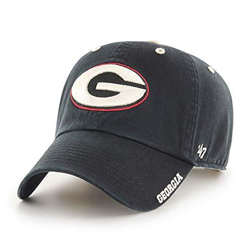 Georgia Bulldogs Mens Black Ice Clean Up Adjustable Hatice Adjustable Hat - Campus Hats