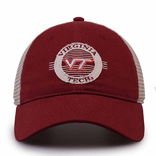 The Game NCAA Snapback - Patch Meshback - Classic Comfort - Adjustable Size - Let Everyone Know which Team You Support (Virginia Tech Hokies - Red, Adult Adjustable)