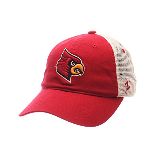 NCAA Zephyr Louisville Cardinals Mens University Relaxed Hat, Adjustable, Team Color/Stone