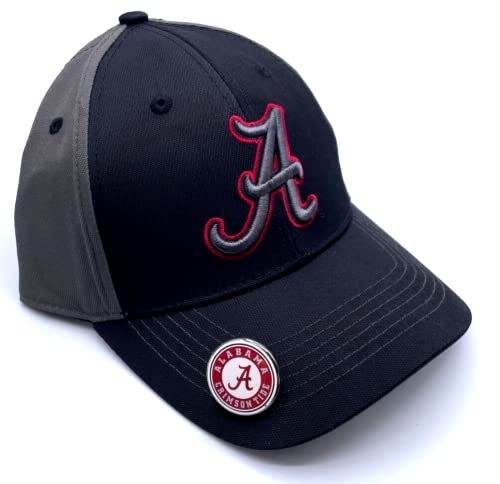 OC Sports University of Alabama Hat Two Tone MVP Grey Crimson Adjustable Cap