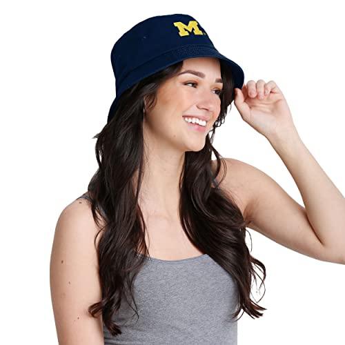Michigan Wolverines NCAA Solid Blue Bucket Hat by FOCO – Campus Hats