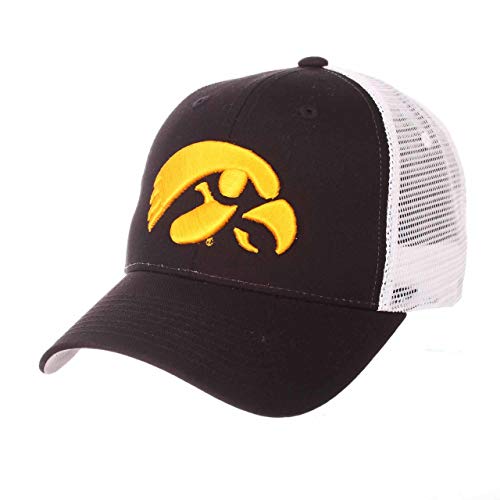 Zephyr Men's Iowa Hawkeyes Adjustable Snapback Hat Big Rig, Iowa Hawkeyes Black, Adjustable