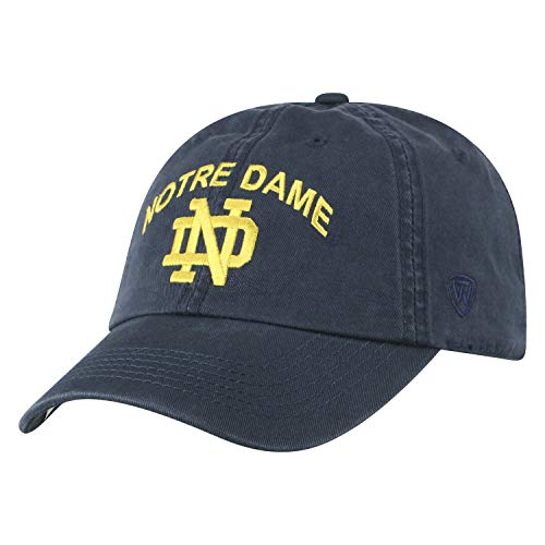 Top of the World Notre Dame Fighting Irish Men's Adjustable Relaxed Fit Team Arch hat, Adjustable