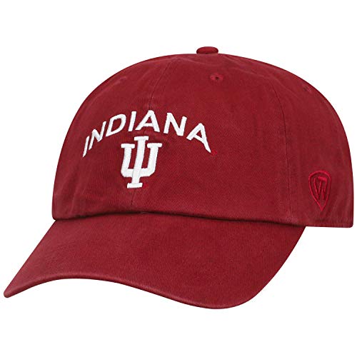 Top of the World Indiana Hoosiers Men's Adjustable Relaxed Fit Team Arch hat, Adjustable