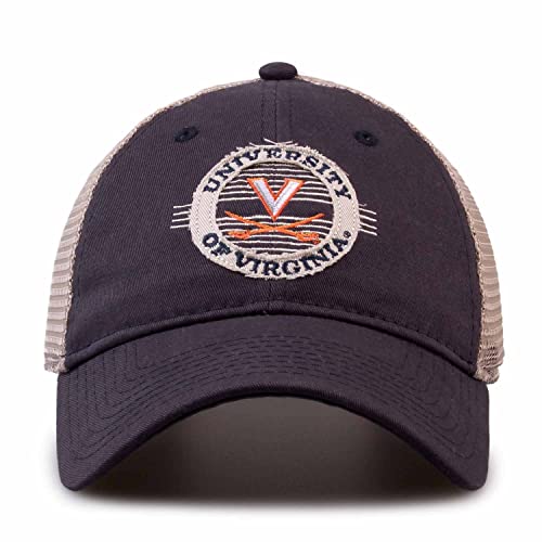 The Game NCAA Snapback - Patch Meshback - Classic Comfort - Adjustable Size - Let Everyone Know which Team You Support (Virginia Cavaliers - Blue, Adult Adjustable)