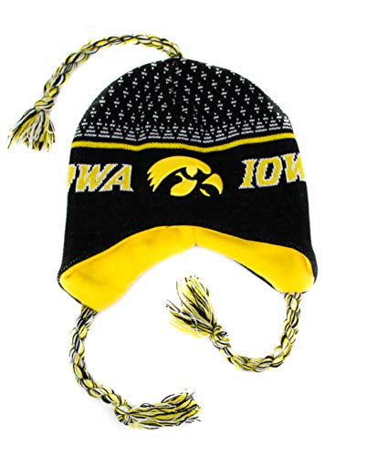 NCAA Iowa Hawkeyes Men's Toboggan, Black
