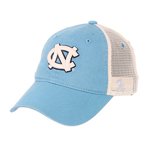 NCAA Zephyr North Carolina Tar Heels Mens University Relaxed Hat, Adjustable, Team Color/Stone