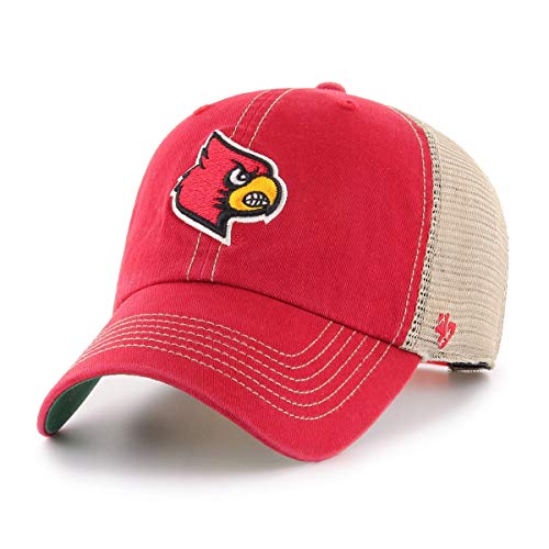 '47 NCAA Trawler Mesh Clean Up Adjustable Hat, Adult One Size Fits All (Louisville Cardinals Red)