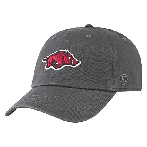 Top of the World Arkansas Razorbacks Men's Adjustable Relaxed Fit Charcoal Icon hat, Adjustable