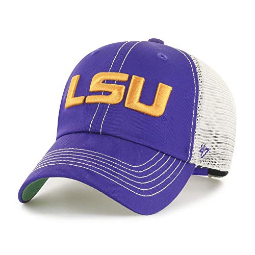 '47 NCAA Trawler Mesh Clean Up Adjustable Hat, Adult One Size Fits All (LSU Tigers Purple)