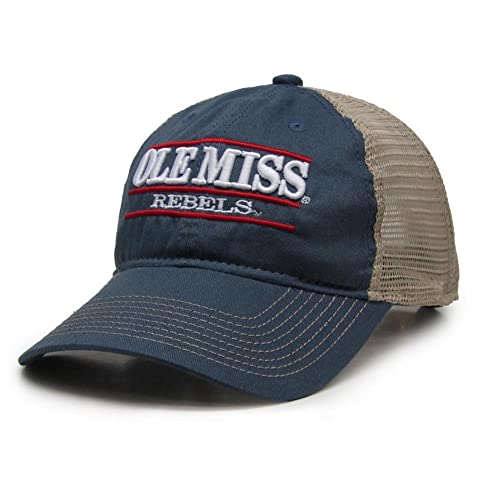 Ole Miss Rebels Hat Soft Mesh with Elastic Snapback Trucker Hat Team Color