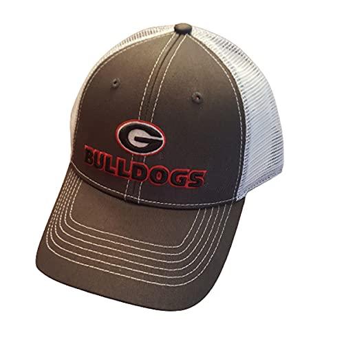 Fan Favorite Georgia Bulldogs Hat Adjustable Mesh Snapback Charcoal, One Size - Campus Hats