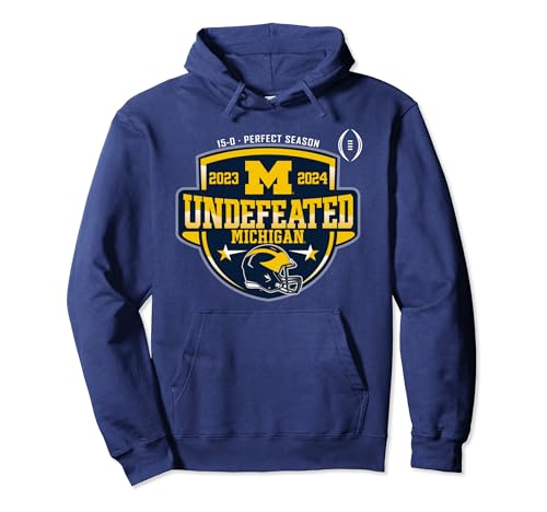 Michigan Wolverines 2023 CFP National Champs Perfect Season Pullover Hoodie