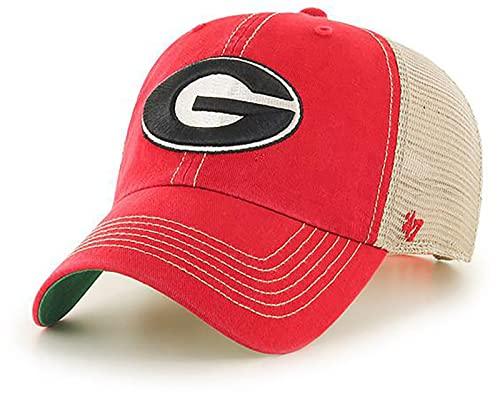 Georgia Bulldogs Mens Trawler Red Clean Up Adjustable Hat - Campus Hats