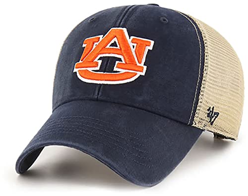 '47 Auburn Hat (Auburn Tigers) Mens Womens Adjustable Trucker Hat Mesh Baseball Cap, Structured Snapback, Navy Blue, One Size