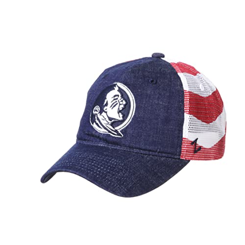 Campus Hats Anthem Unstructured Trucker Soft Mesh Adjustable Snapback Men's Baseball Hat/Cap (Florida State Seminoles)