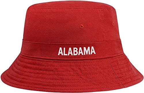 Alabama Crimson Tide Red "Alabama" Bucket Hat Cap Gameday Headwear Cap - Campus Hats