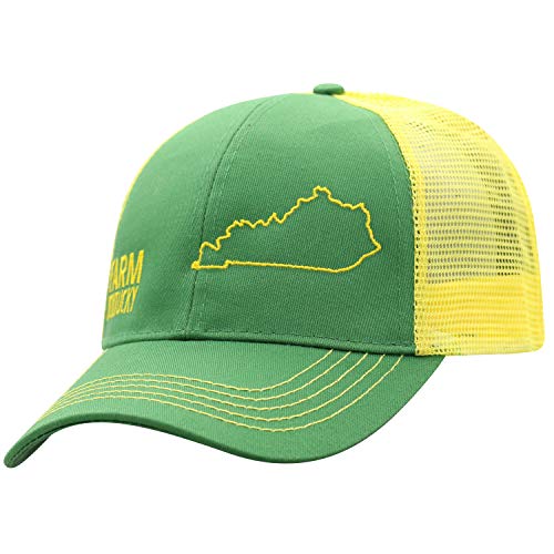 Cappello John Deere Farm State Pride – Stile Trucker, Verde Con Ricamo Stato, Retro In Rete, Regolabile