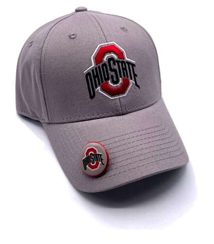 Officially Licensed Ohio State MVP Hat Adjustable Team Logo Embroidered Cap w/Pin (Gray)