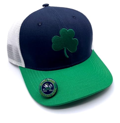 C5 Sports Officially Licensed Notre Dame Hat Adjustable Irish Mesh Trucker University Cap Multicolor
