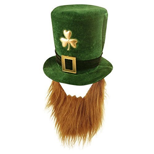 HENBRANDT Shamrock Velv Hat With Beard, Green, One Size