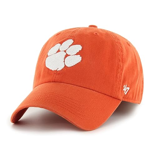 Clemson Tigers Orange Clean Up Adjustable Cap - NCAA Relaxed Fit Baseball Dad Hat