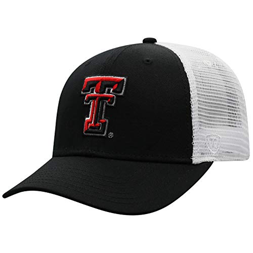 Top of the World Texas Tech Red Raiders Men's Top of the World BB Trucker Hat Team Color Primary Icon, Adjustable