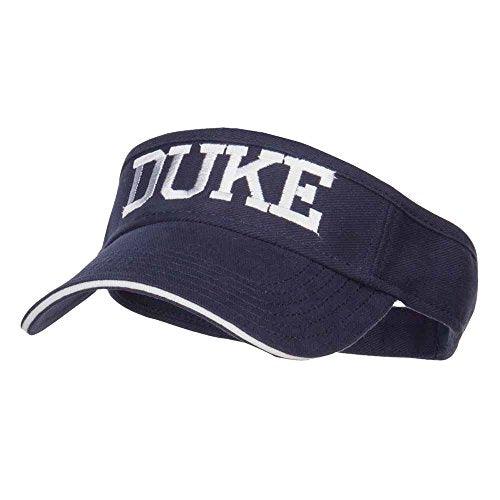 Duke Blue Devils Embroidered Sandwich Visor - Navy White OSFM - Campus Hats