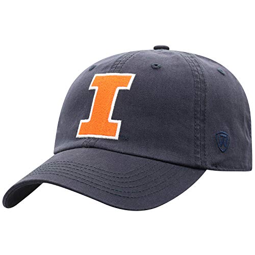 Elite Fan Shop mens Adjustable Relaxed Fit Team Icon Hat Baseball Cap, Illinois Fighting Illini Navy, One Size US