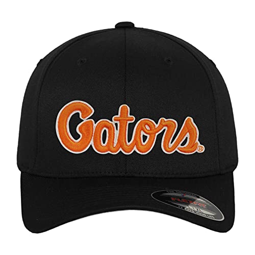 University of Florida Officially Licensed Florida Gators Flexfit Baseball Cap (Black), Large/X-Large