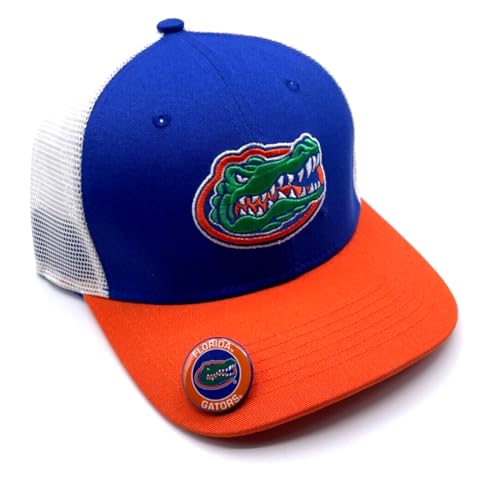 University Florida Gators Classic Hat Adjustable Two Tone Mesh Trucker Logo Cap Multicolor