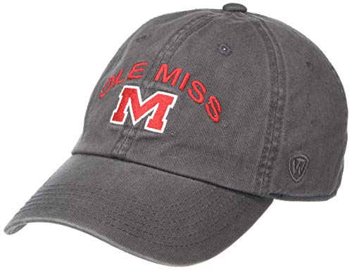 Top of the World Mississippi Old Miss Rebels Men's Adjustable Relaxed Fit Charcoal Icon hat alt, Adjustable