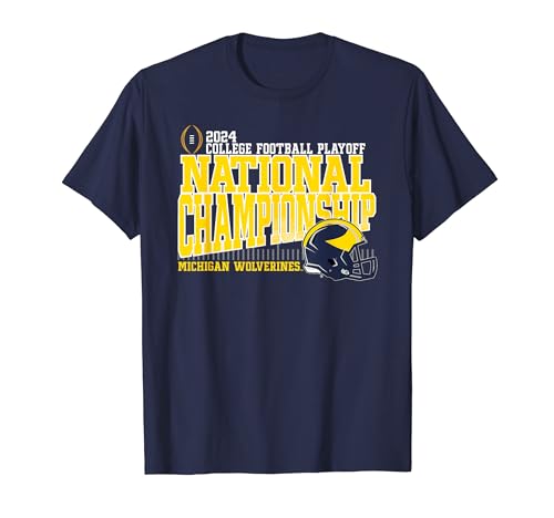 Michigan Wolverines 2024 CFP National Championship Navy T-Shirt