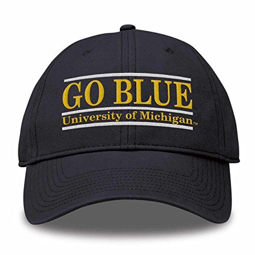 The Game Adult Team Color Bar Logo Adjustable Hat (Michigan Wolverines - Blue, Adjustable)