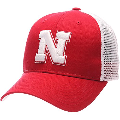 Zephyr Men's Nebraska Cornhuskers Adjustable Snapback Hat Big Rig, Nebraska Cornhuskers Red, Adjustable