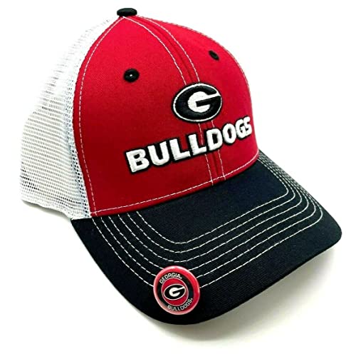 OC Sports University of Georgia Bulldogs Embroidered MVP Adjustable Mesh Hat (Red), One Size