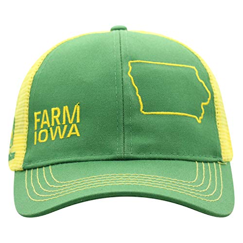 John Deere Farm State Pride Cap-Green and Yellow-Iowa display picture 1