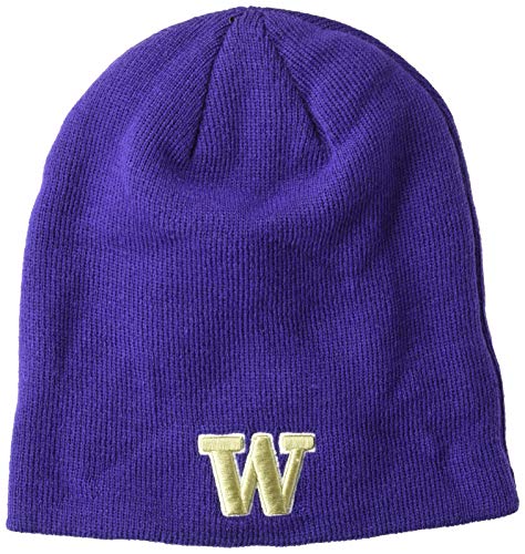 NCAA Zephyr Washington Huskies Mens Edge Knit Beanie, Adjustable, Team Color