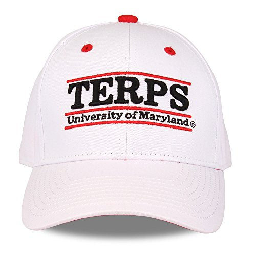 NCAA Maryland Terrapins Unisex NCAA The Game bar Design Hat, White, Adjustable