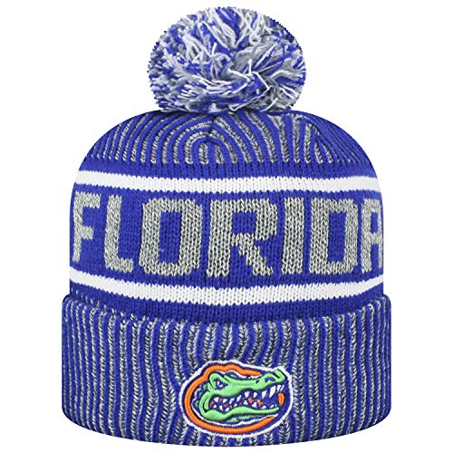 Top of the World Men's NCAA Glacier Cuffed Knit Beanie Pom Hat-Florida Gators