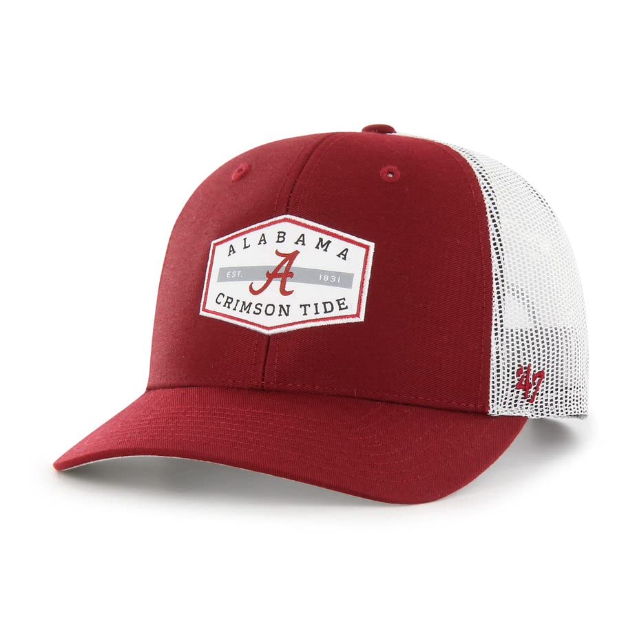 Alabama Crimson Tide Red Men's Trucker Convoy Snapback Adjustable Hat by '47 Brand