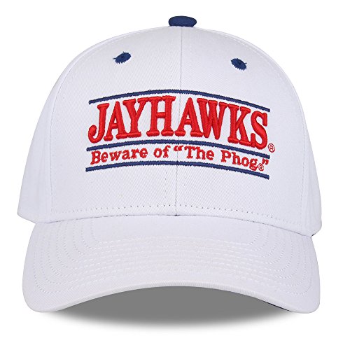 NCAA Kansas Jayhawks Unisex NCAA The Game bar Design Hat, White, Adjustable