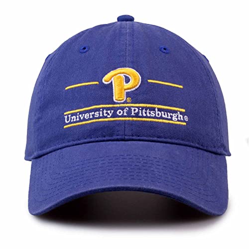 The Game NCAA Adult Bar Hat - Garment Washed Twill - Embroidered Design - Elevate Your Style and Show Your Team Spirit (Pitt Panthers - Blue, Adult Adjustable)