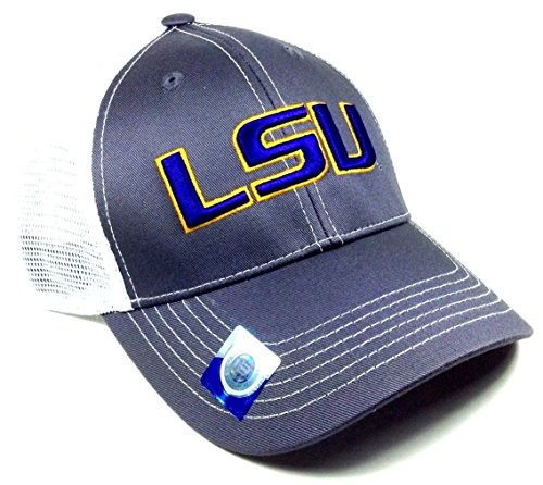 Grey Ghost LSU Louisianna State Tigers Mesh Trucker Snapback