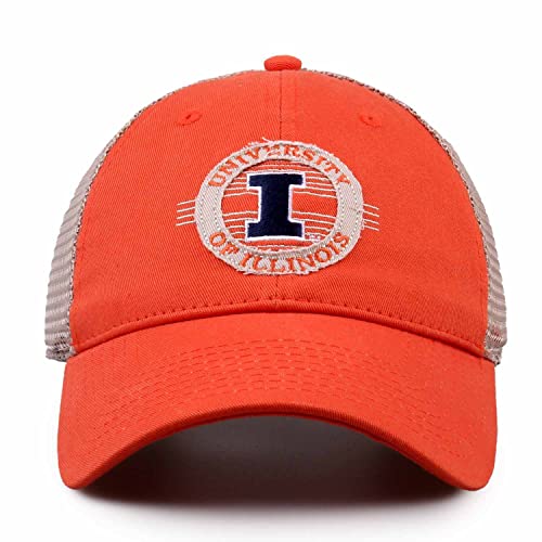 The Game NCAA Snapback - Patch Meshback - Classic Comfort - Adjustable Size - Let Everyone Know which Team You Support (Illinois Fighting Illini - Orange, Adult Adjustable)