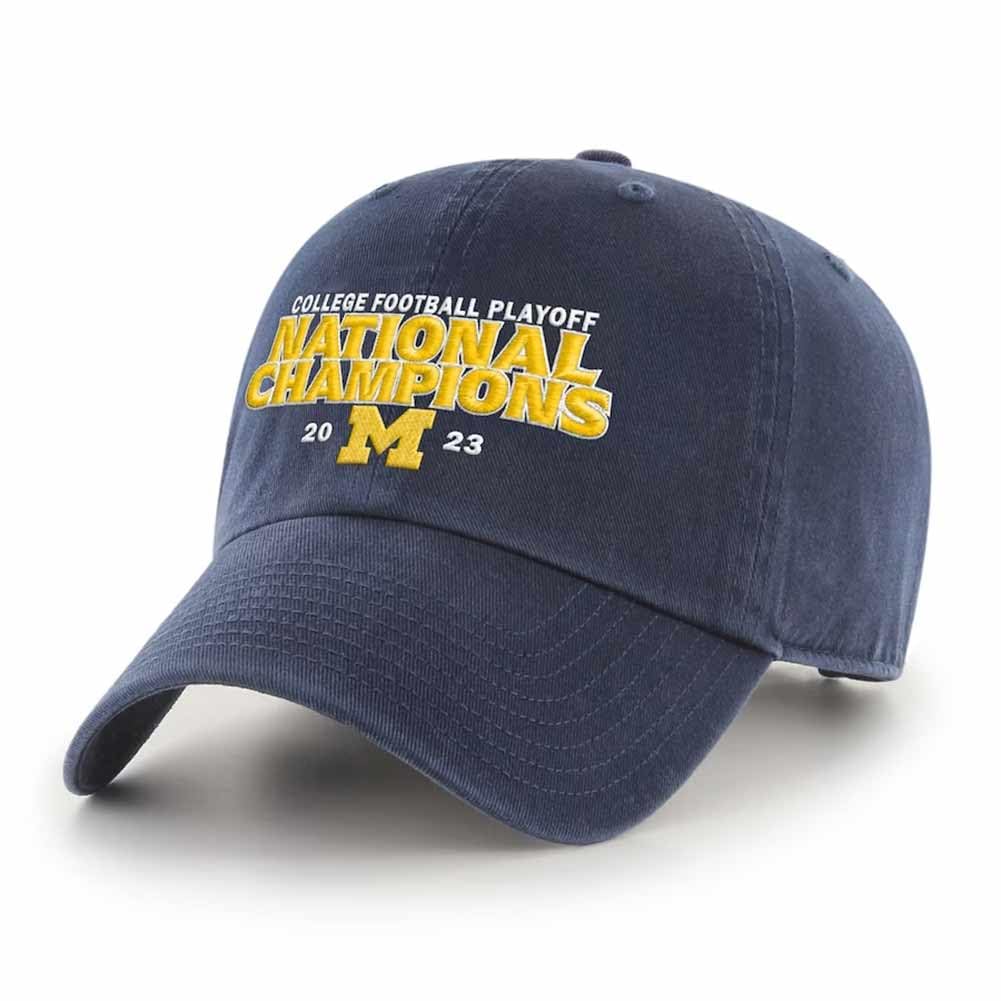 Michigan 2023 National Championship Hat 2024 New National Champs Championship Hat Adjustable Baseball Cap Unisex Men&Women Blue