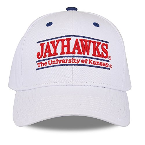 NCAA Kansas Jayhawks Unisex NCAA The Game bar Design Hat, White, Adjustable